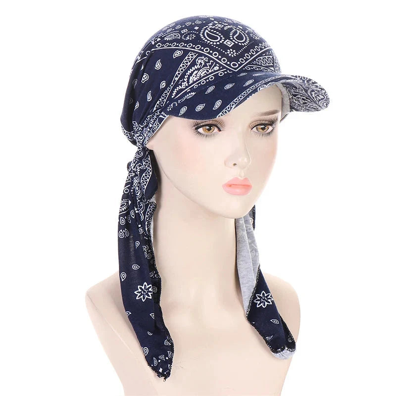 Foulard façon casquette féminine