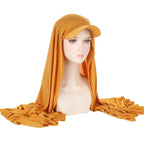 Foulard façon hijab casquette