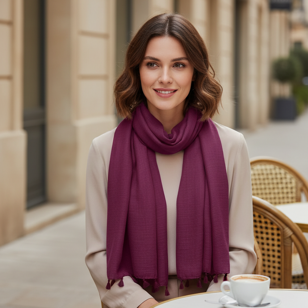 Foulard féminin confectionné en viscose