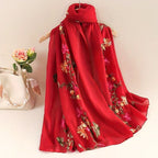 Foulard femme au motif floral