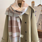 Foulard femme en laine à carreaux