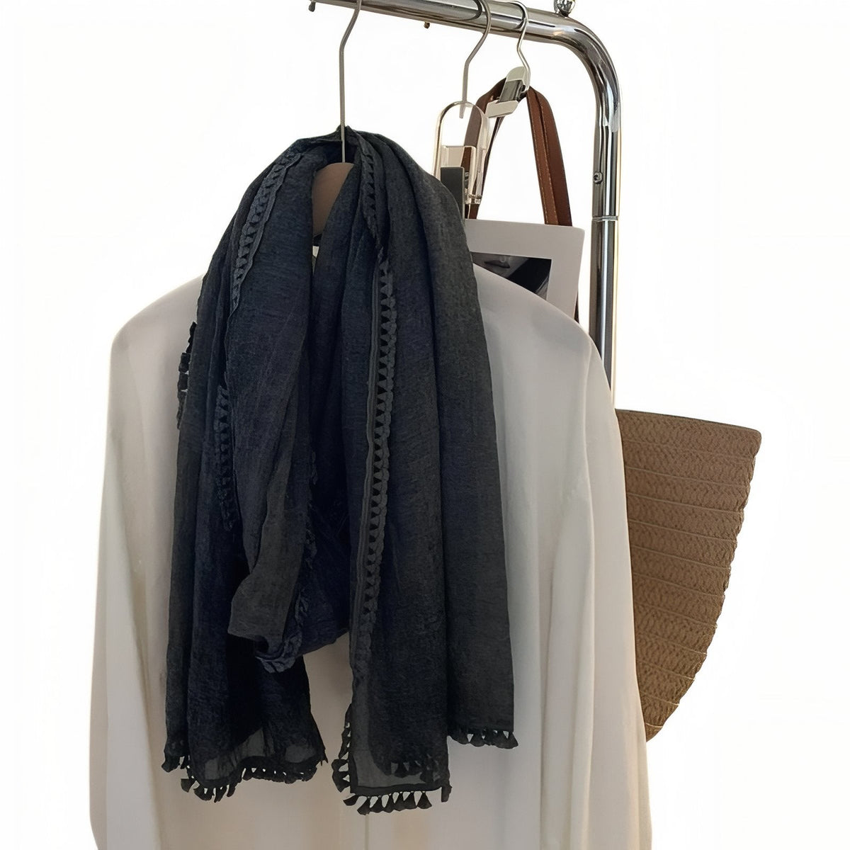 Foulard finition effet froissé