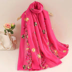 Foulard fleuri destiné aux femmes