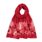 Foulard fleuri en broderie