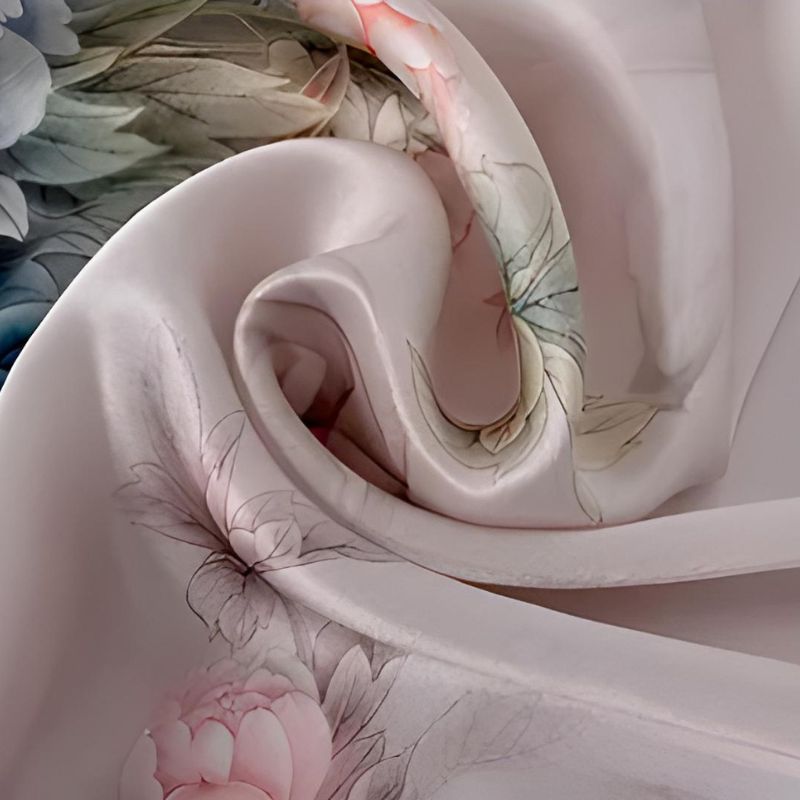 Foulard floral en soie