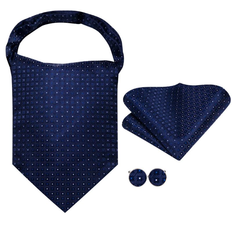 Foulard homme façon ascot en soie