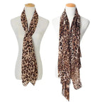 Foulard imprimé léopard marron