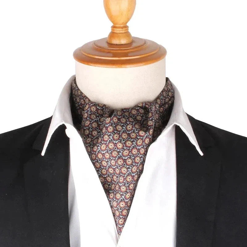 Foulard imprimé style ascot