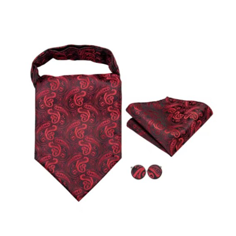 Foulard masculin de type ascot en soie
