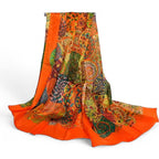 Foulard orange en soie