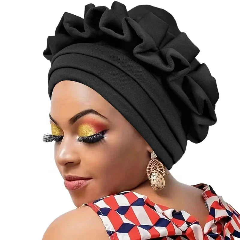 Foulard porté comme chapeau africain