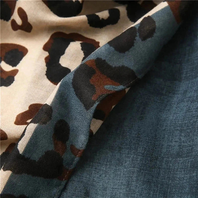 Foulard pour femme à motif léopard