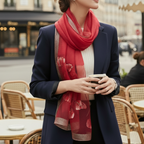 Foulard pour femme confectionné en mousseline de soie