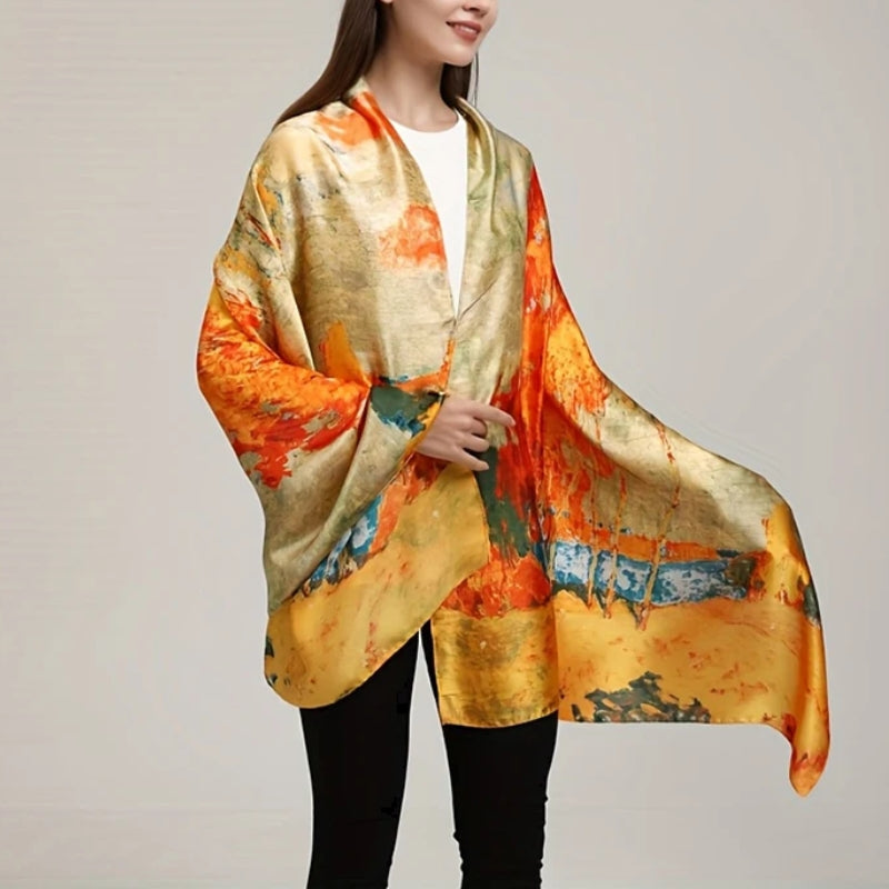 Foulard satiné grand format