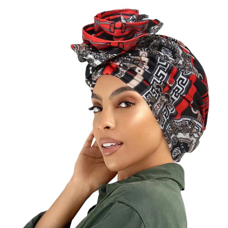 Foulard transformé en turban