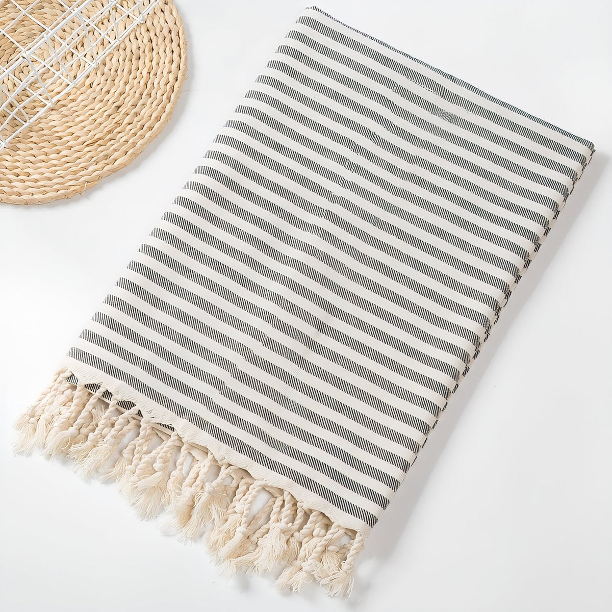 Fouta de coton adaptée à la plage