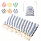 Fouta de plage avec son sac
