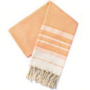Fouta de plage colorée en coton à franges