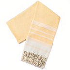 Fouta frangée de plage en coton coloré