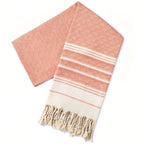 Fouta pour la plage en coton coloré à franges