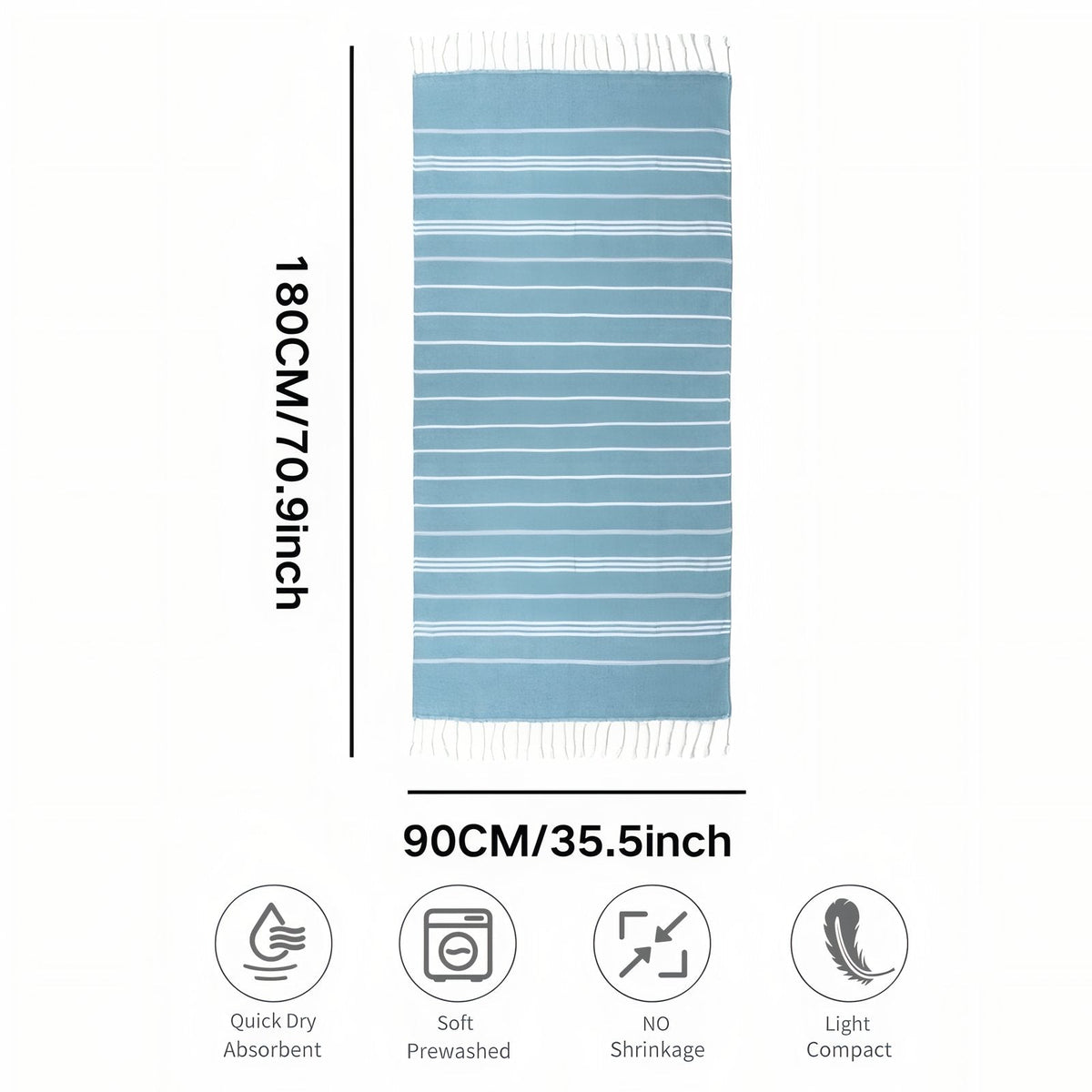 Fouta servant de serviette de plage