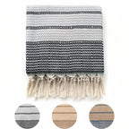 Fouta texturée nid d'abeille pour plage