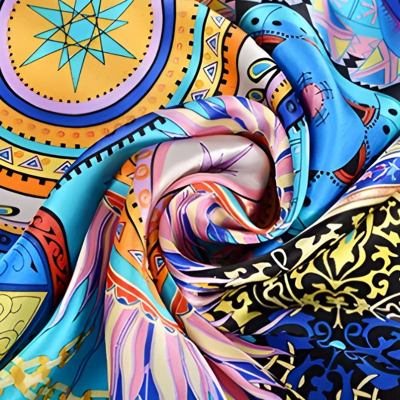 Grand foulard de soie carré