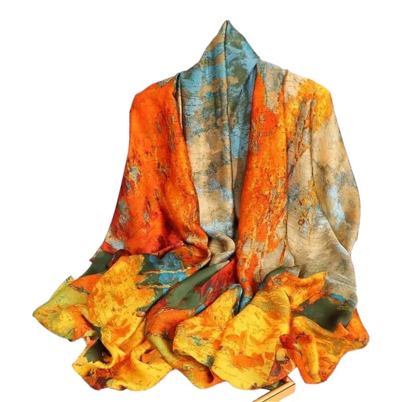 Grand foulard en satin
