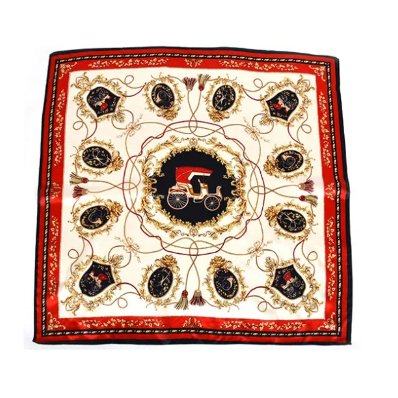 Grand foulard en soie de format carré