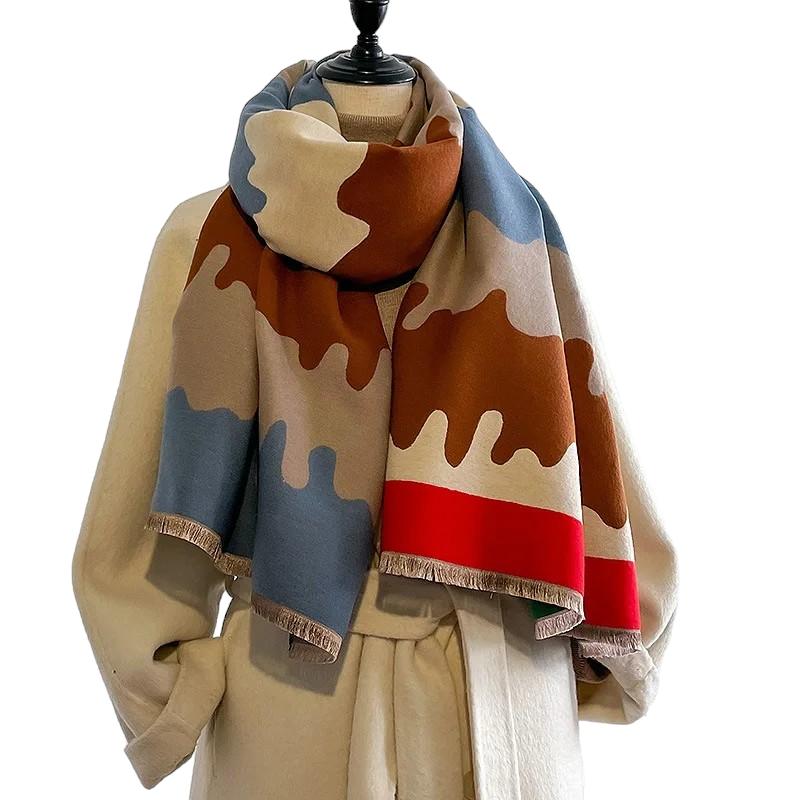 Grande écharpe féminine style plaid
