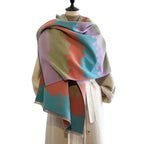Grande écharpe plaid pour femme