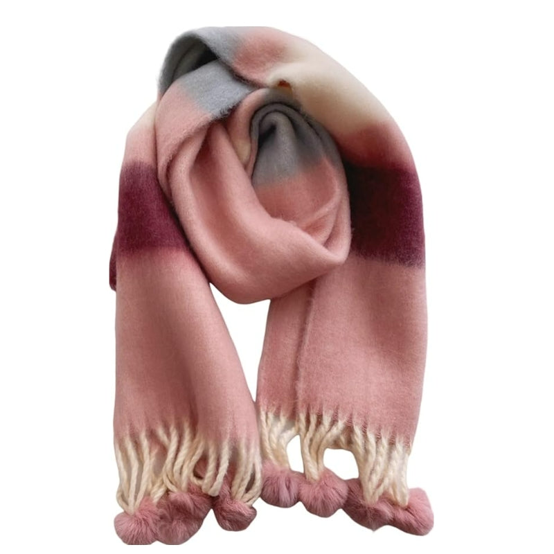 Grosse écharpe rose pour femme