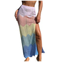 Jupe longue de plage en crochet fendue