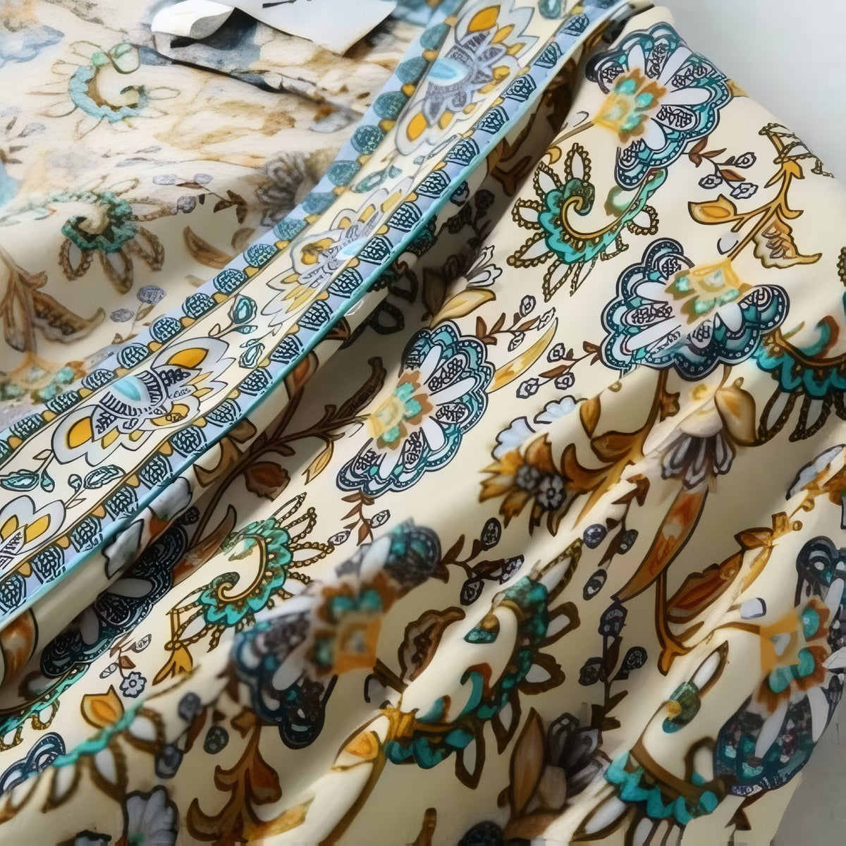 Kimono à ceinture bohème destiné à la plage