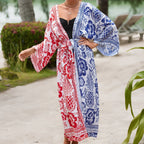 Kimono à imprimé d’été grande taille pour la plage