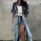 Kimono à larges manches chauve-souris tie and dye