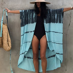 Kimono à manches chauve-souris au rendu tie and dye