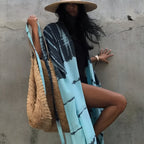 Kimono aux manches chauve-souris style tie and dye