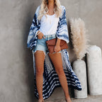 Kimono aux manches longues pour plage, tie and dye