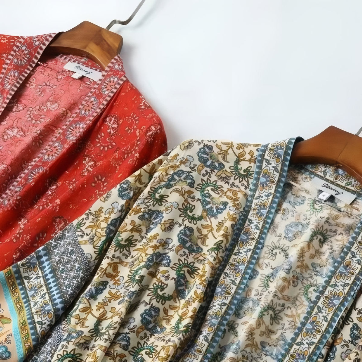 Kimono ceinturé de plage au look bohème