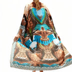 Kimono de plage à imprimé estival en grande taille