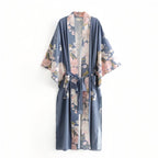 Kimono de plage à imprimé floral