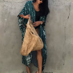 Kimono de plage à motif de lignes