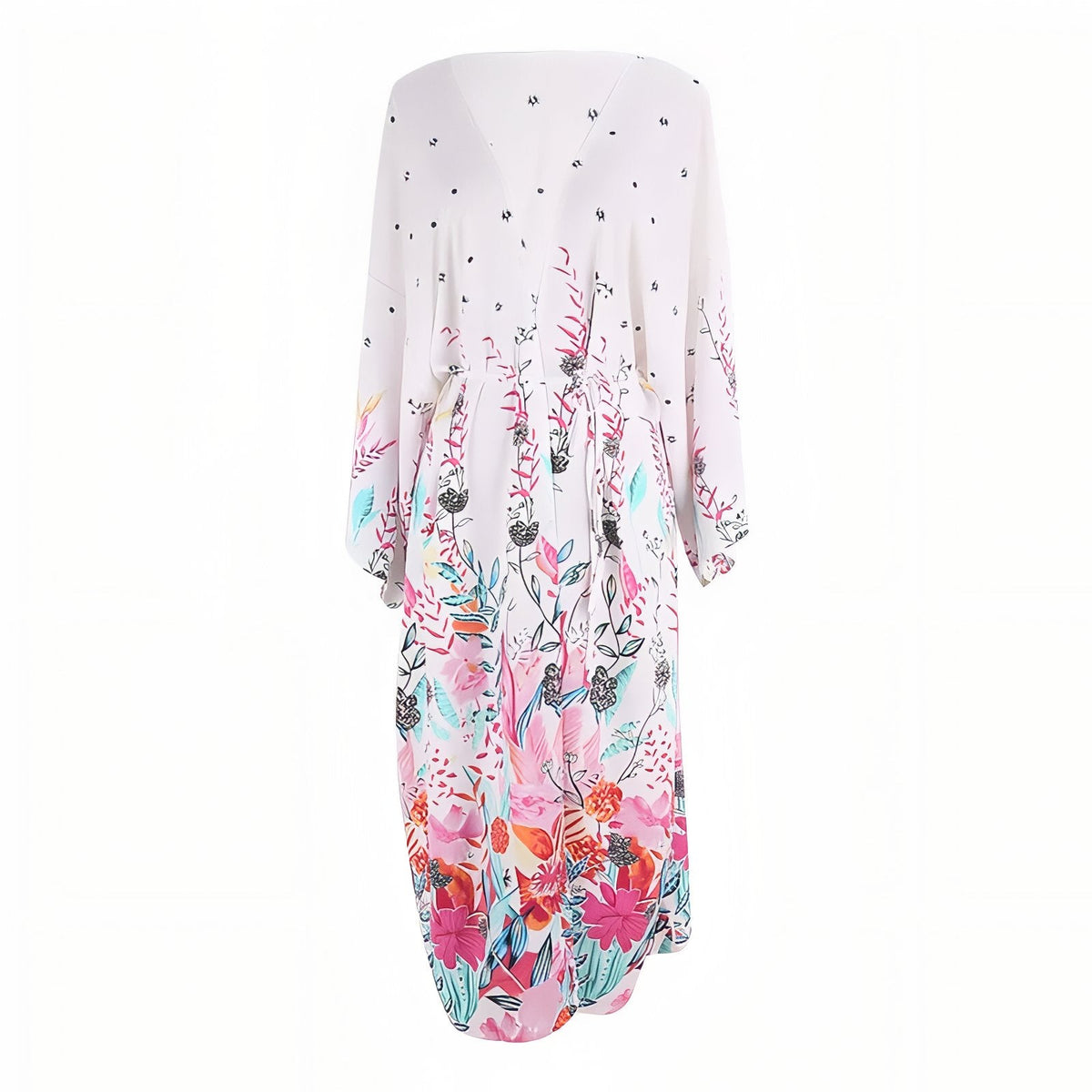Kimono de plage aux couleurs printanières