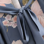 Kimono de plage avec imprimé fleuri