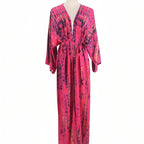 Kimono de plage effet tie and dye, manches longues