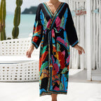 Kimono de plage haut en couleur d’inspiration africaine