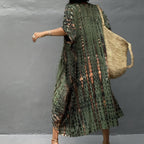 Kimono de plage imprimé à lignes