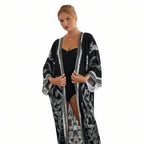 Kimono de plage imprimé estival au format grande taille