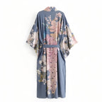Kimono de plage orné d'un imprimé floral